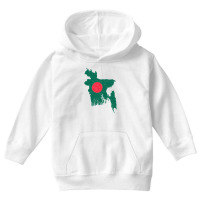 Bangladesh Map Flag Drawing Line Art Youth Hoodie | Artistshot