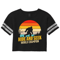 Bigfoot T  Shirt Retro Bigfoot Hide & Seek World Champion 3 Scorecard Crop Tee | Artistshot