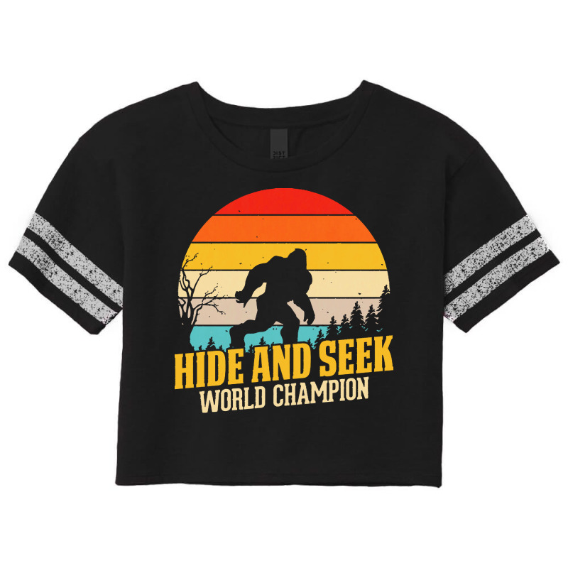 Bigfoot T  Shirt Retro Bigfoot Hide & Seek World Champion 3 Scorecard Crop Tee by dmorissette903 | Artistshot