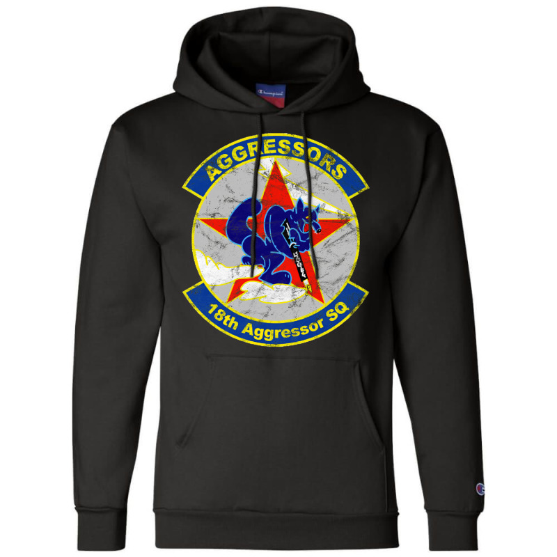 18th Aggressor Squadron Vintage Champion Hoodie by ruprairosittp | Artistshot