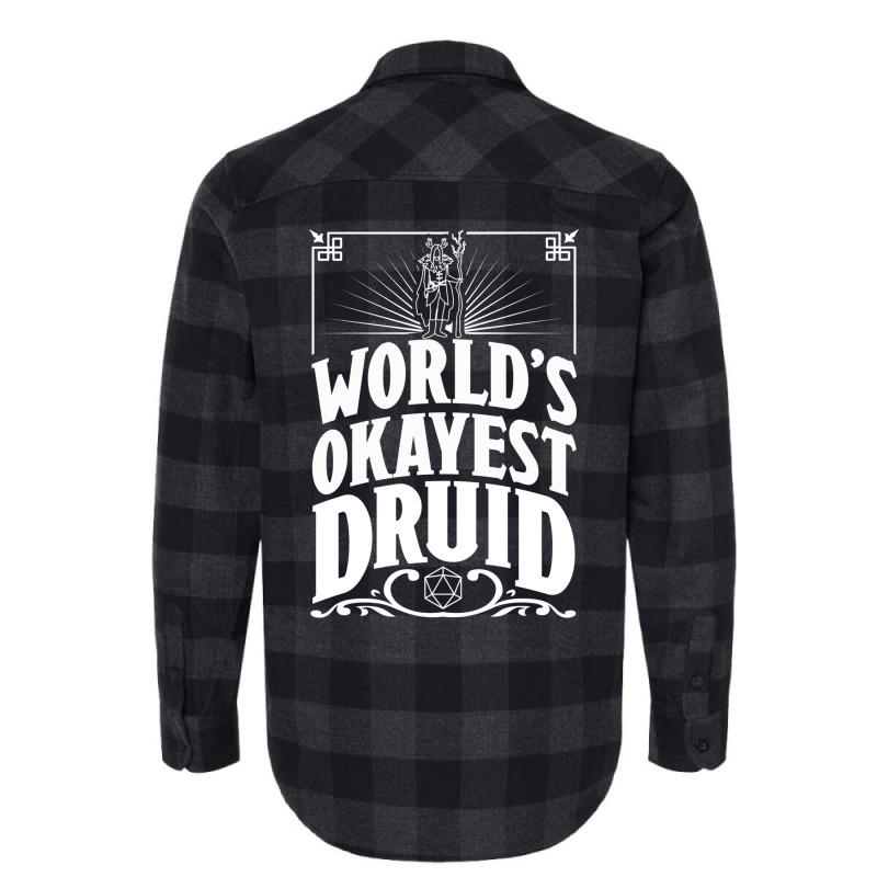 D&d Worlds Okayest Druid Flannel Shirt | Artistshot