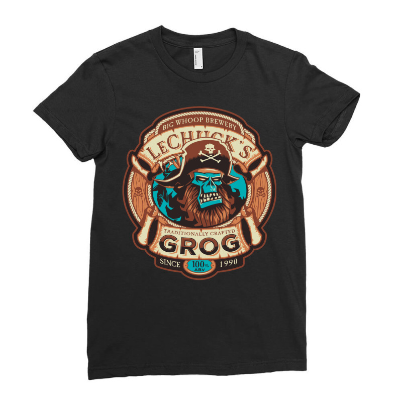 Lechuck's Grog   Craft Beer   Monkey Island   Vintage Video Game Ladies Fitted T-Shirt by huchakmiezisi | Artistshot