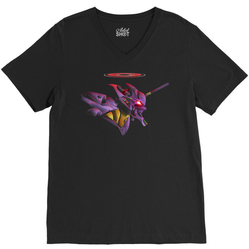 Evangelion Epic Unit 01 V-Neck Tee by rykarthilaac8 | Artistshot