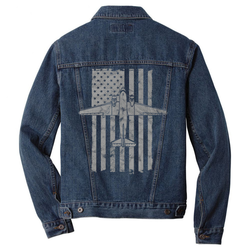 C 47 Skytrain Wwii Transport Airplane Vintage Flag Men Denim Jacket by miyhaexaltoc | Artistshot