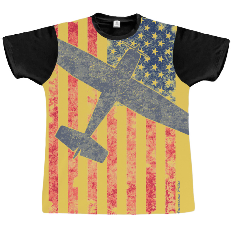 American Pilots Series  Skyhawk & Old Glory Graphic T-shirt by ghanimshorgok | Artistshot