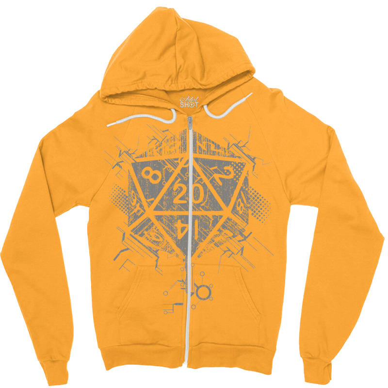 D20 Of Power Zipper Hoodie | Artistshot