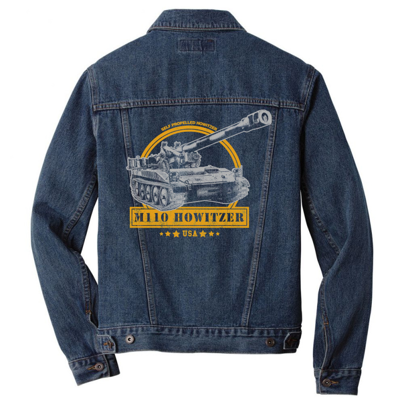 M110 Self Propelled Howitzer 1 Men Denim Jacket by mentszerbyh | Artistshot