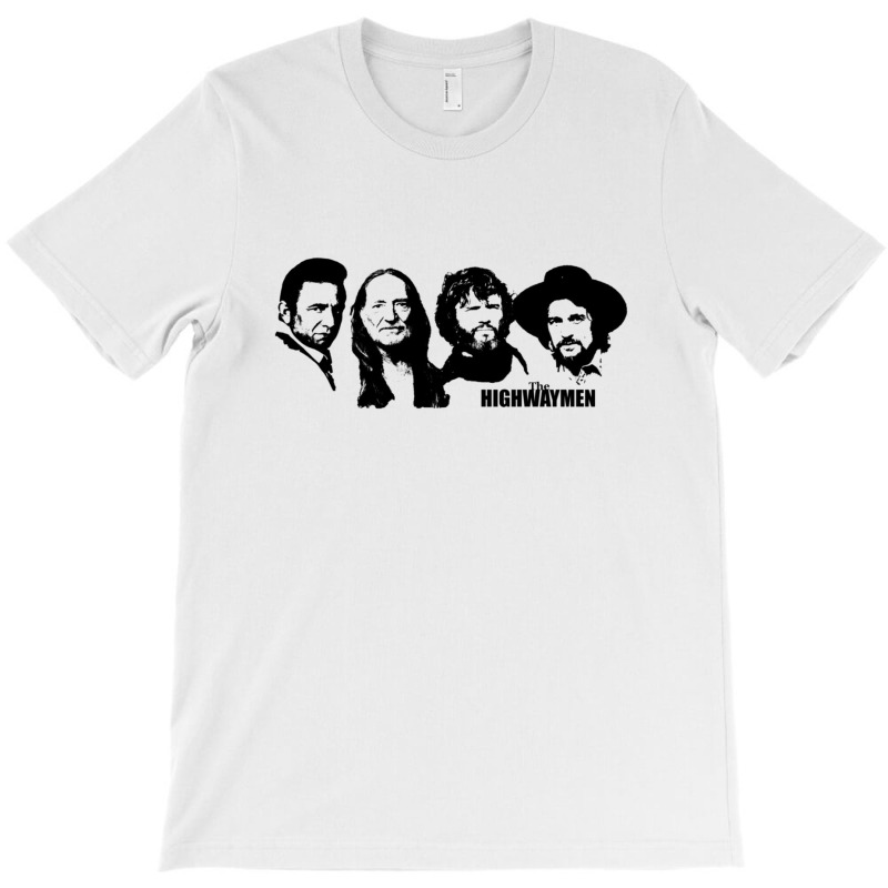 Outlaw Country Supergroup The Black Stencil T-shirt | Artistshot