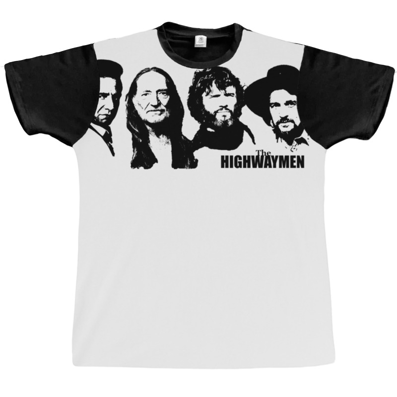 Outlaw Country Supergroup The Black Stencil Graphic T-shirt | Artistshot