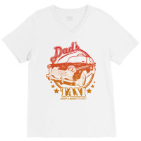 Dad's Taxi   Redyellow Gradient V-neck Tee | Artistshot