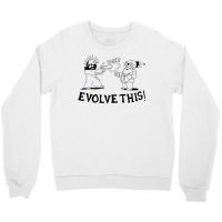 Jesus And Darwin   Evolve This Crewneck Sweatshirt | Artistshot