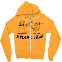 Jesus And Darwin   Evolve This Zipper Hoodie | Artistshot