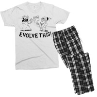 Jesus And Darwin   Evolve This Men's T-shirt Pajama Set | Artistshot