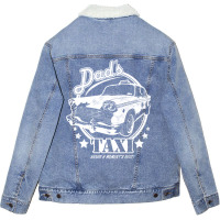 Dad's Taxi   White Unisex Sherpa-lined Denim Jacket | Artistshot