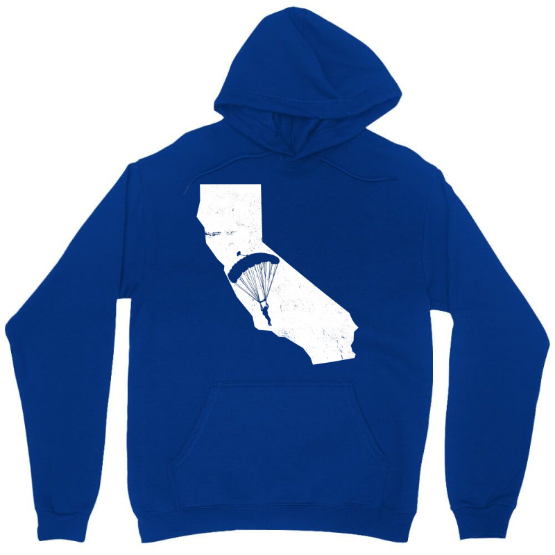 California Skydiving Parachute Silhouette Skydiver Vintage Design Unisex Hoodie by miyhaexaltoc | Artistshot