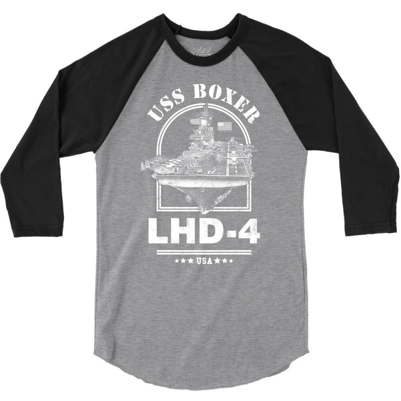 Lhd 4 Uss Boxer 1 3/4 Sleeve Shirt by huchakmiezisi | Artistshot