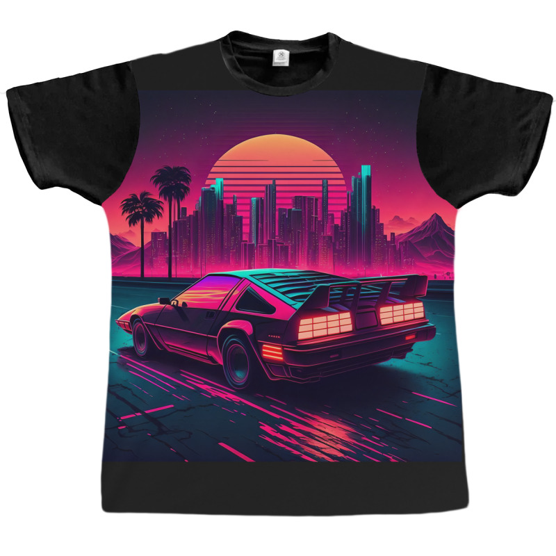 Car Retro Synthwave Graphic T-shirt by Agus Creative | Artistshot