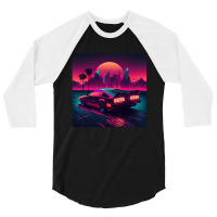 Car Retro Synthwave 3/4 Sleeve Shirt | Artistshot