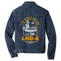 Lhd 8 Uss Makin Island Men Denim Jacket | Artistshot