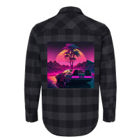 Car Retro Synthwave Flannel Shirt | Artistshot