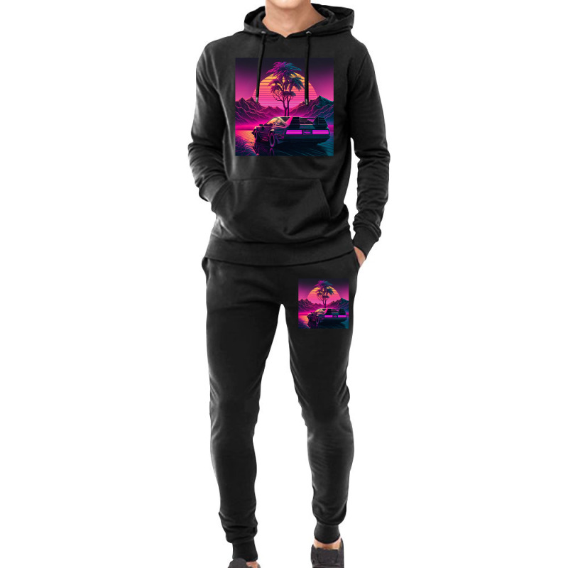 Car Retro Synthwave Hoodie & Jogger set by Agus Creative | Artistshot