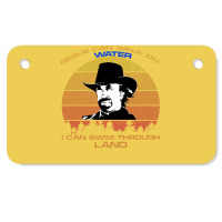 Chuck Norris  Walker Texas Ranger Funny T Shirt  Gesus Can Walk On Wat Motorcycle License Plate | Artistshot