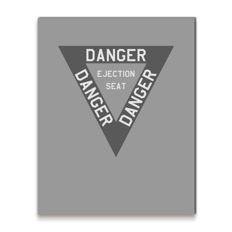 Danger Ejection Seat Airplane Decal Design Metal Print Vertical | Artistshot