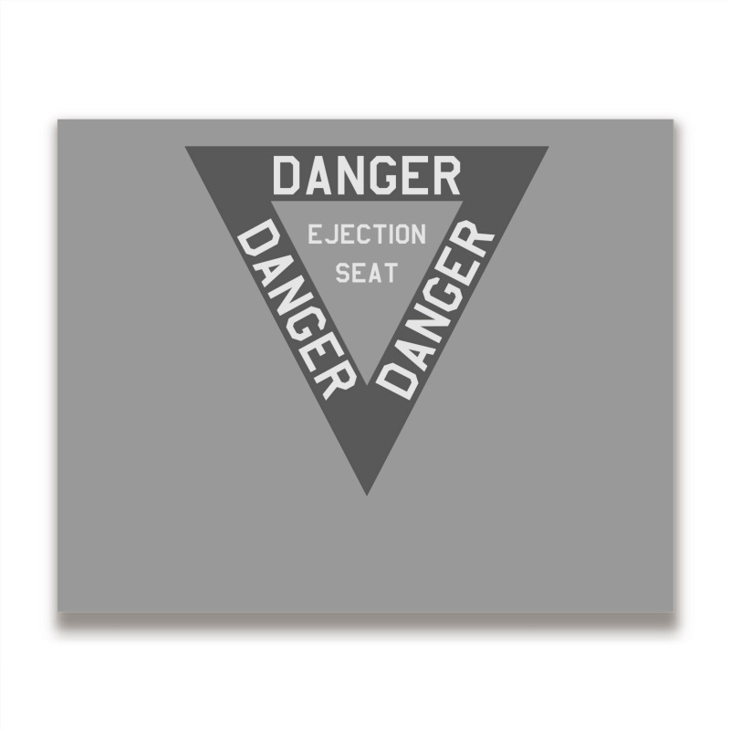 Danger Ejection Seat Airplane Decal Design Metal Print Horizontal | Artistshot