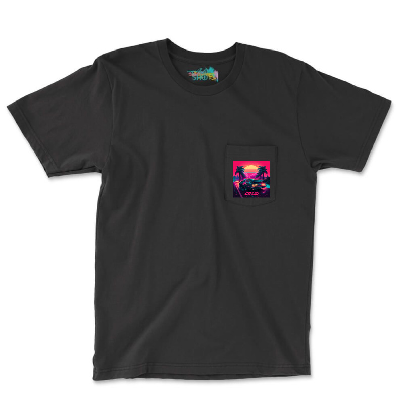 Car Retro Synthwave Pocket T-Shirt by Agus Creative | Artistshot