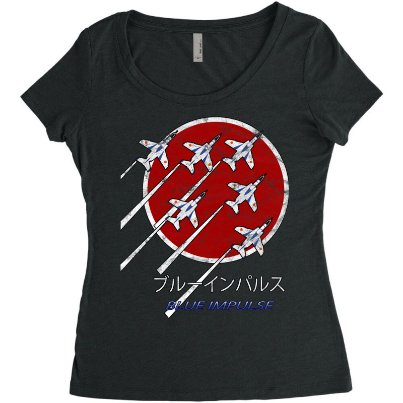 Blue Impulse Jasdf Demo Team Japan Vintage Design Women's Triblend Scoop T-shirt by lhizzadecil | Artistshot