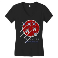 Blue Impulse Jasdf Demo Team Japan Vintage Design Women's V-neck T-shirt | Artistshot