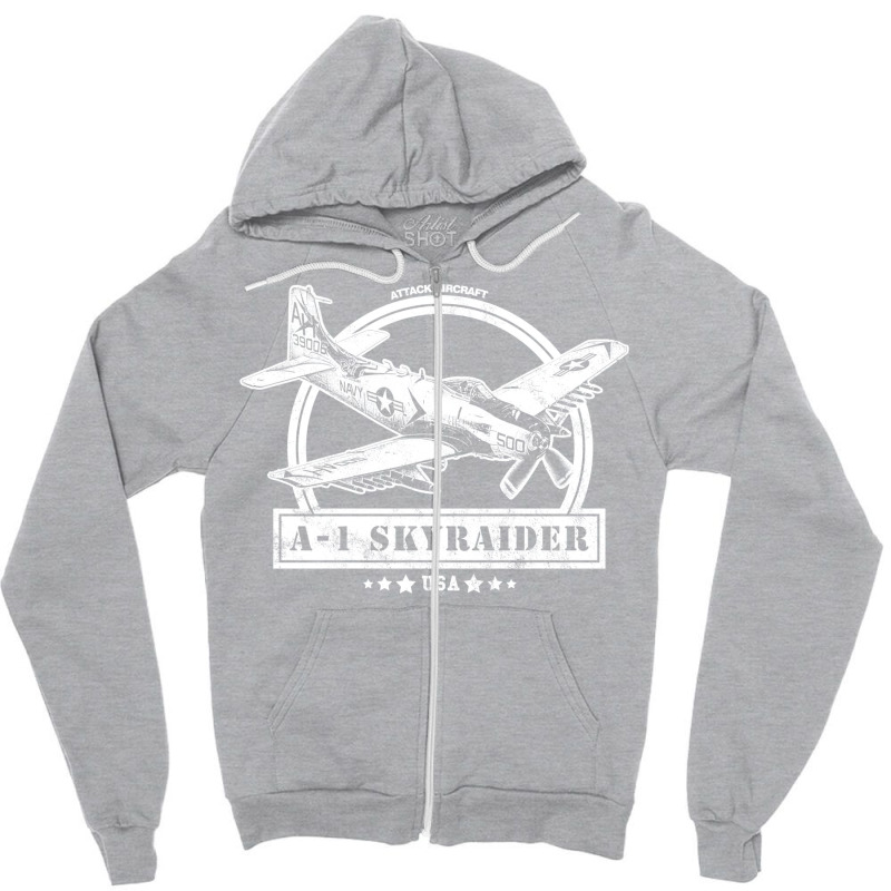 A 1 Skyraider Aircraft Zipper Hoodie by ruprairosittp | Artistshot