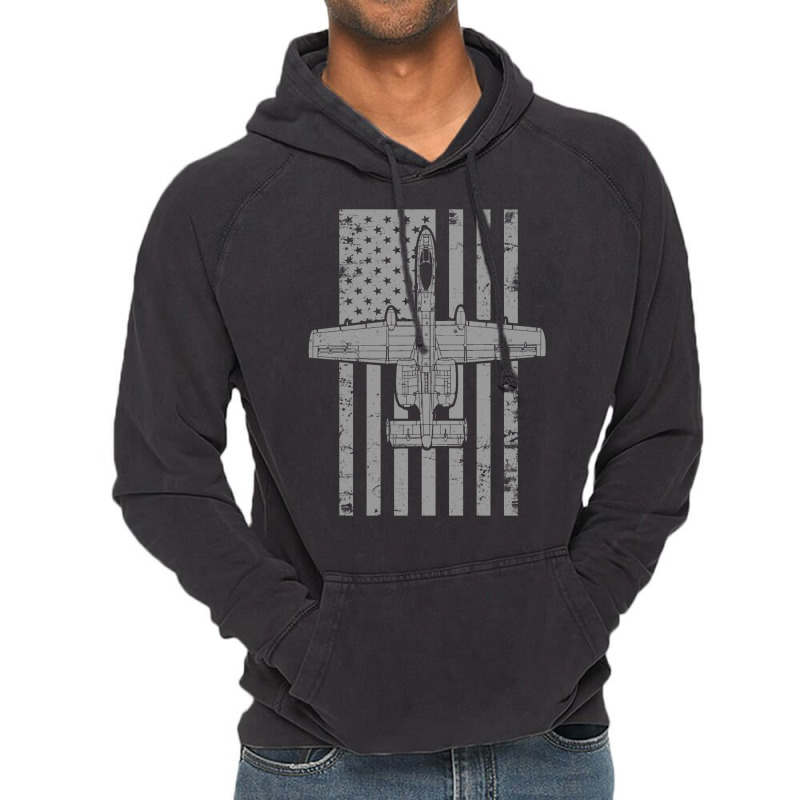 A 10 Thunderbold Ii Warthog Vintage American Flag Airplane Design Vintage Hoodie by ruprairosittp | Artistshot