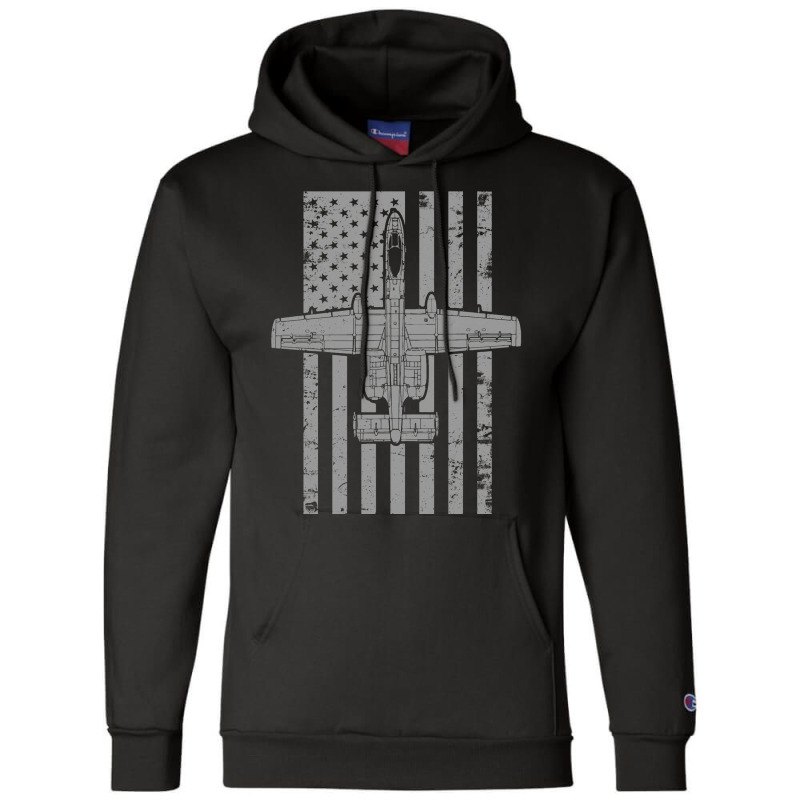 A 10 Thunderbold Ii Warthog Vintage American Flag Airplane Design Champion Hoodie by ruprairosittp | Artistshot