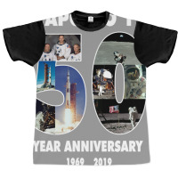 Apollo 11 50th Anniversary Of The Moon Landing In Pictures Space Graphic T-shirt | Artistshot