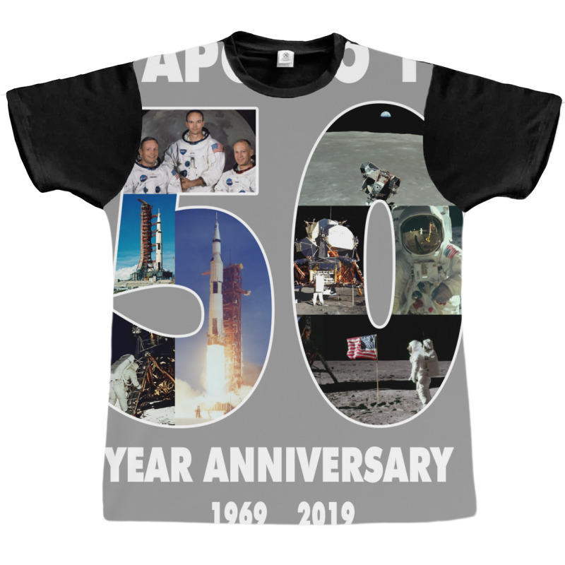 Apollo 11 50th Anniversary Of The Moon Landing In Pictures Space Graphic T-shirt by ghanimshorgok | Artistshot