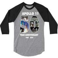 Apollo 11 50th Anniversary Of The Moon Landing In Pictures Space 3/4 Sleeve Shirt | Artistshot