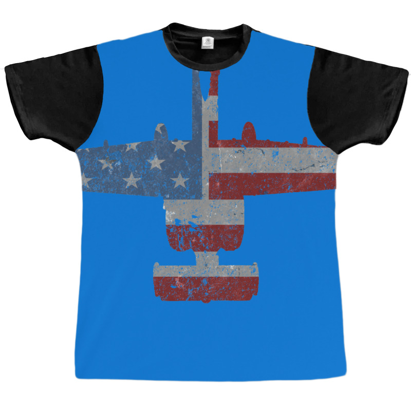 A 10 Warthog Airplane American Flag Design Graphic T-shirt by ruprairosittp | Artistshot