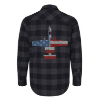 A 10 Warthog Airplane American Flag Design Flannel Shirt | Artistshot