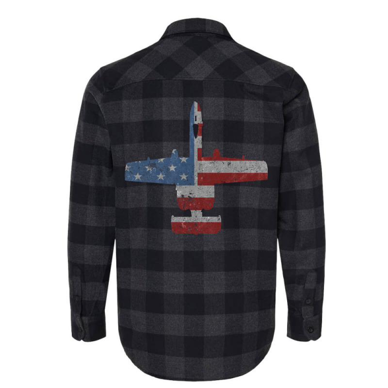 A 10 Warthog Airplane American Flag Design Flannel Shirt by ruprairosittp | Artistshot