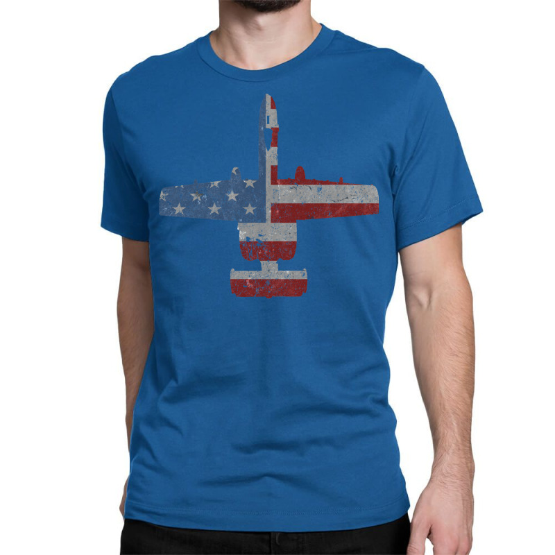 A 10 Warthog Airplane American Flag Design Classic T-shirt by ruprairosittp | Artistshot