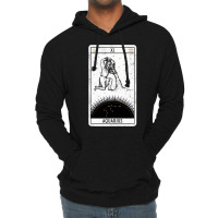 Aquarius Distressed Goth Tarot Zodiac Sign Lightweight Hoodie | Artistshot