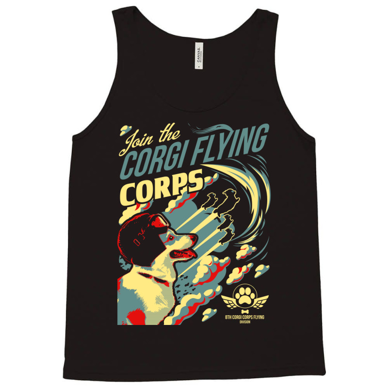 Join The Corgi Flying Corps Tank Top by legohtashyap | Artistshot