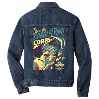 Join The Corgi Flying Corps Men Denim Jacket | Artistshot