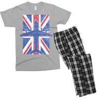 A400 Atlas Airplane Raf British Union Jack Vintage Flag Men's T-shirt Pajama Set | Artistshot