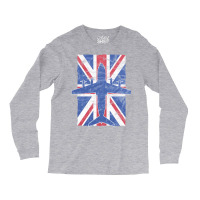 A400 Atlas Airplane Raf British Union Jack Vintage Flag Long Sleeve Shirts | Artistshot