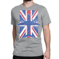 A400 Atlas Airplane Raf British Union Jack Vintage Flag Classic T-shirt | Artistshot