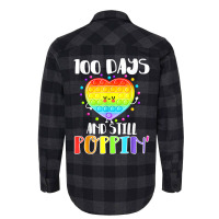 Happy 100 Days Of School And Still Poppin 100th Day Pop It T Shirt Flannel Shirt | Artistshot