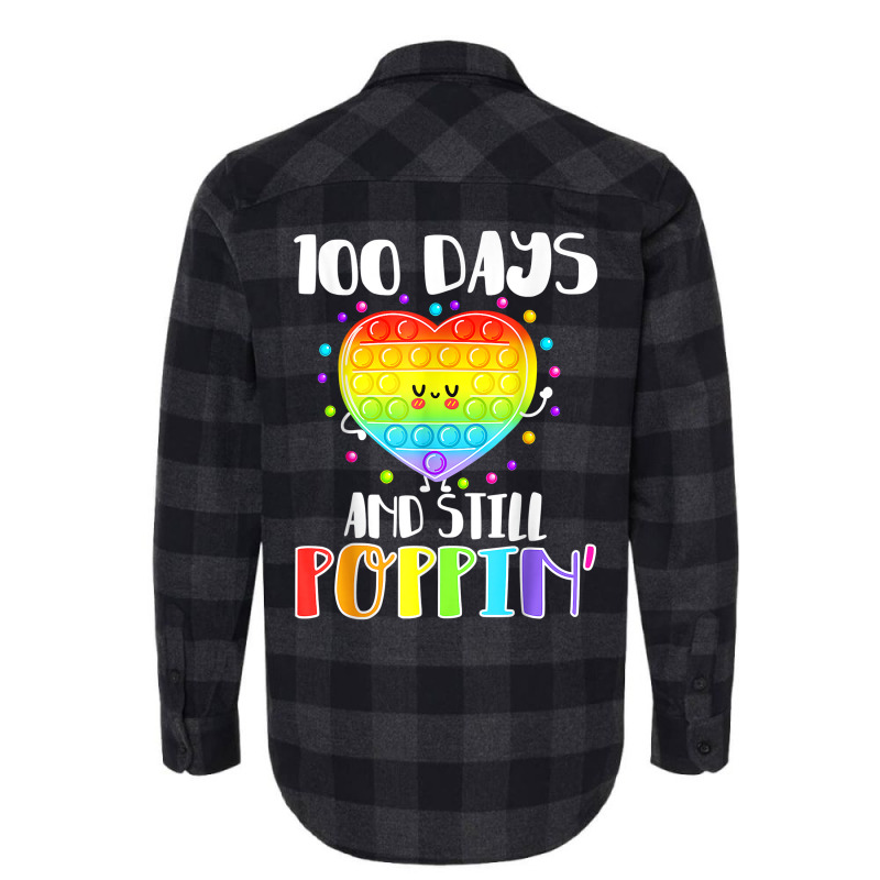 Happy 100 Days Of School And Still Poppin 100th Day Pop It T Shirt Flannel Shirt | Artistshot