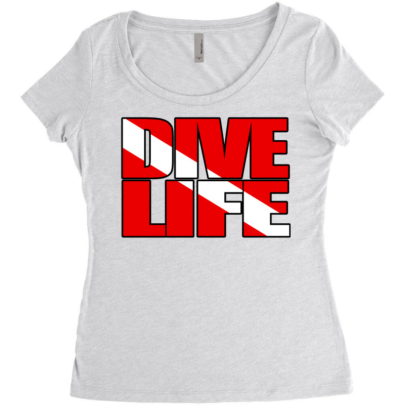 Dive Life  Diver Down Flag Scuba Diving Lifestyle Women's Triblend Scoop T-shirt by aivragudoa | Artistshot